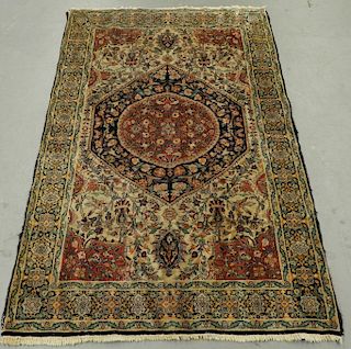 Antique Persian Keshan Wool Carpet Rug