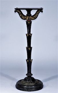 19C Japanned Gilt Lacquered Wood Fish Bowl Stand