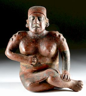 Fine Jalisco Pottery Seated Female Figure