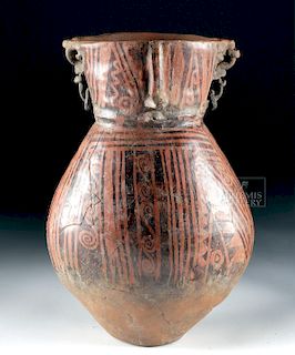 Tall Ecuadorian Puruha Anthropomorphic Pottery Vessel