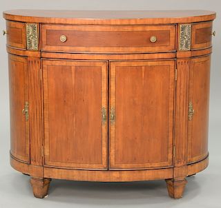 Contemporary rounded server/cabinet. ht. 34 in., wd. 40 in., dp. 20 in.