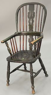 English Windsor armchair, 18th century. ht. 43 in., seat ht. 16 1/2 in.
