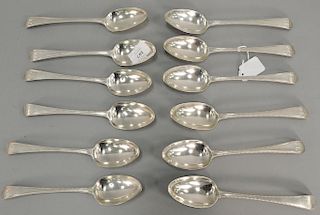 Twelve sterling silver tablespoons. 26.2 t oz.