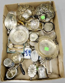 Sterling silver lot to include gravy boat, cups, saucers, etc. 42.6 weighable troy ounces