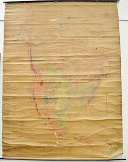 Early school map of United States, Geologic Map of North America, Bailey Willis and George W. Stose. 76'' x 57''