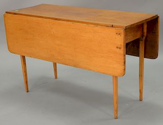 Federal drop leaf table, circa 1800 (possibly Shaker). ht. 28 in., top: 17" x 42"