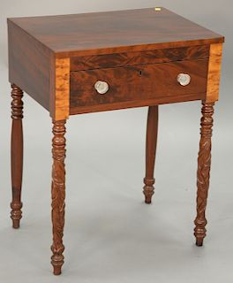 Sheraton mahogany one drawer stand, circa 1840. ht. 29 in., wd. 22 in.