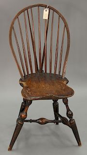 W. Macbride signed Windsor side chair, 18th century. seat ht. 17 1/2 in.