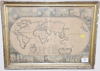 James Moxon, "The Great Ocean", a 1685 map of all The Earth and how after the flood it was divided among the sons of Noah, by J Moxo...