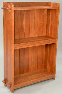 Mission style cherry bookcase. ht. 54 1/2 in., wd. 36 in.