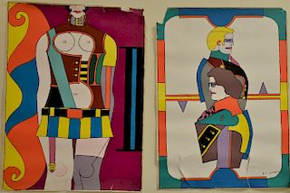 Three Richard Lindner (1901-1978), lithograph posters, Changing Sexuality and two others (as is), 45" x 43"  Provenance: Estate of...