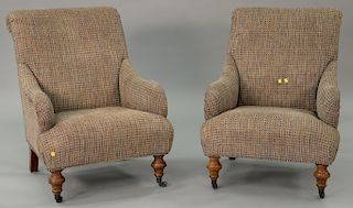 Pair of Contemporary upholstered chairs.