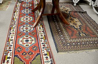 Two Oriental rugs including a runner 2'4" x 10'7" and a throw rug 3'7'' x 6'9''