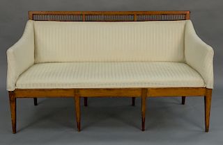 Continental sofa with pierce carved top rail