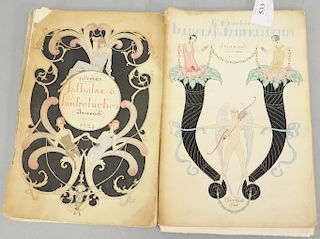 Two Georges Barbier Falbalas Fanfreluches Almanach pour 1926 and 1923 Paris books with twelve prints in each book. 
Provenance: Esta...