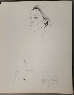 Don Bachardy "Ballet Portraits" portfolio, signed by Don Bachardy for Kenneth Lane Don Bachardy April 1966. 
Provenance: Estate of K...