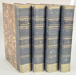 Chateaubriand Francois Rene, 1834, 4 volume set.  Provenance: Estate of Kenneth Jay Lane