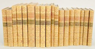 Works of Disraeli London 1796 full calf leather, 18 volumes.  Provenance: Estate of Kenneth Jay Lane