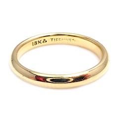 Tiffany & Co. 18k Yellow Gold Wedding Band Ring 3mm Size 6.25
