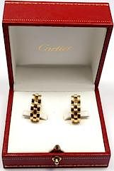 Cartier Panthere Maillon 18k Yellow Gold Stirrup Cufflinks