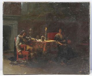 LEHMANN, Rudolf. Oil on Canvas. "Cromwell at