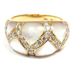 Kabana 14k Yellow Gold Mother of Pearl 0.30ctw Diamond Ring