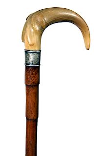 Stylized Horn Elephant Cane
