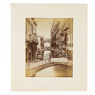 Carlo Naya. Bridge of Sighs, Venice, albumen print
