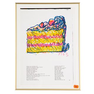 Claes Oldenburg. Slice of Cake, lithograph