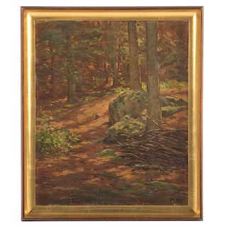 Philip Muhr. Woodland Path, oil on canvas