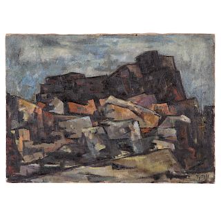 Louis Tytell. "Sea Rocks," oil on canvas
