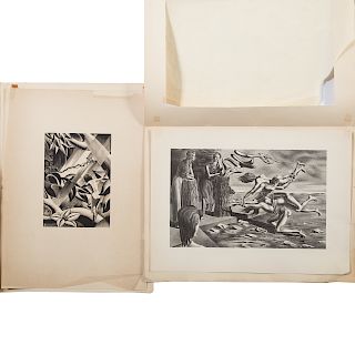 Paul Landacre and Frederico Castellon. Two prints