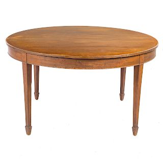 Potthast mahogany inlaid dining table