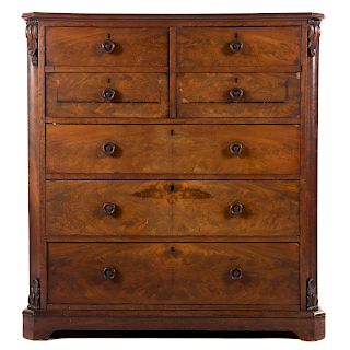 Irish Victorian mahogany gentlemen's chest