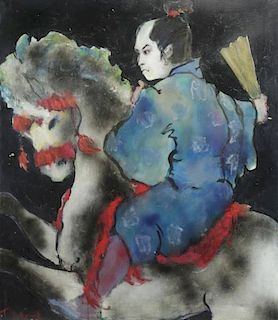 BERKOWITZ, T. Oil on Canvas. Samurai on Horseback.