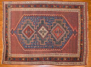 Antique Afshar rug, approx. 4.2 x 5.6