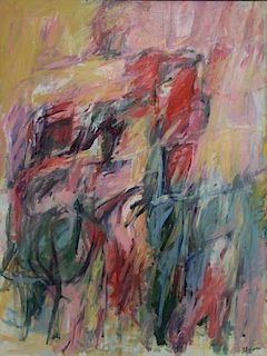 ABRAM. Mid. 20th C. Abstract Oil on Canvas.