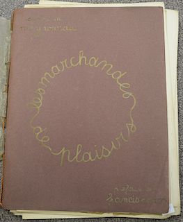 Les Marchandes De Plaisirs by May Wanda, preface by Francis Carco, folio with 16 loss plates.  Provenance: Estate of Kenneth Jay Lane