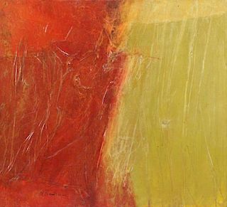 BRENNER, Art. Abstract Oil on Canvas. "Bullfight"