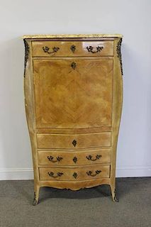 19th Cent Continental Marble Top Secretaire