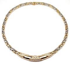 Cartier 18k Yellow And White Gold Diamond Necklace