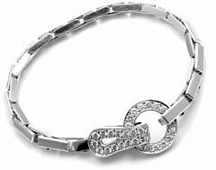 Cartier Agrafe 18k White Gold Diamond Bracelet