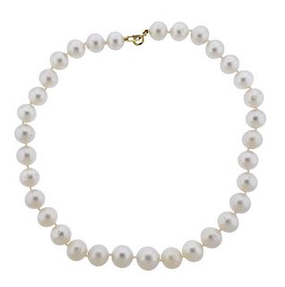 14k Gold Pearl Necklace 