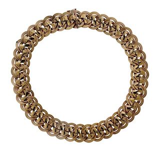 1960s 18k Gold Link Necklace 