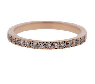 Tiffany &amp; Co 18k Gold Diamond Half Band Ring