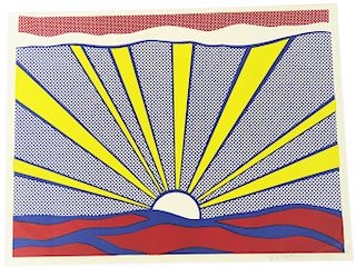 Roy Lichtenstein Sunrise Pencil Signed Lithograph