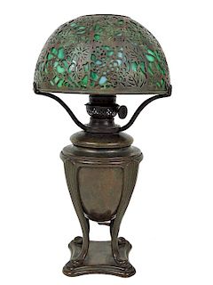 Tiffany Studios Grapevine Leaded Glass Desk Lamp