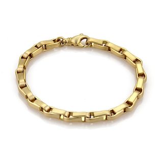 Tiffany & Co.18k Gold Long Box Chain Link Bracelet