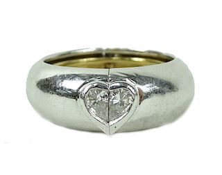 18K Diamond Heart Shape Diamond Ring