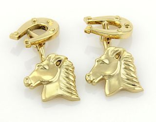 Tiffany & Co. 18k Yellow Gold Horse & Shoe Chain
